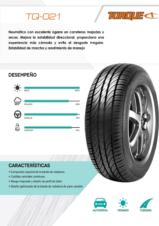 Llanta Torque 195/60R14 86H TQ021 CERT EUROPEA