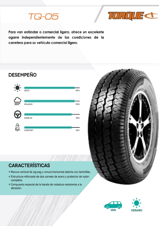 Llanta Torque 175/70R14 95/93S LT 6PR TQ-05 CERT EUROPEA