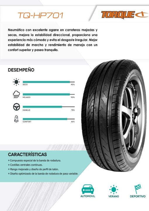 Llanta Torque 305/40R22 114W XL TQ-HP701 CERT EUROPEA