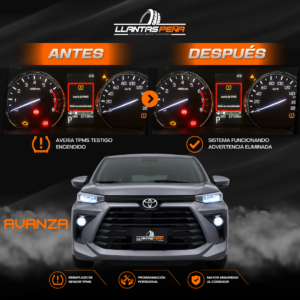 Reemplazo de sensor TPMS para Toyota Avanza en Guadalajara.