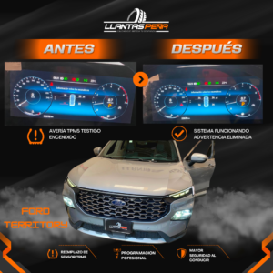 Diagnóstico general y programación de sensores TPMS para Ford Territory en Guadalajara
