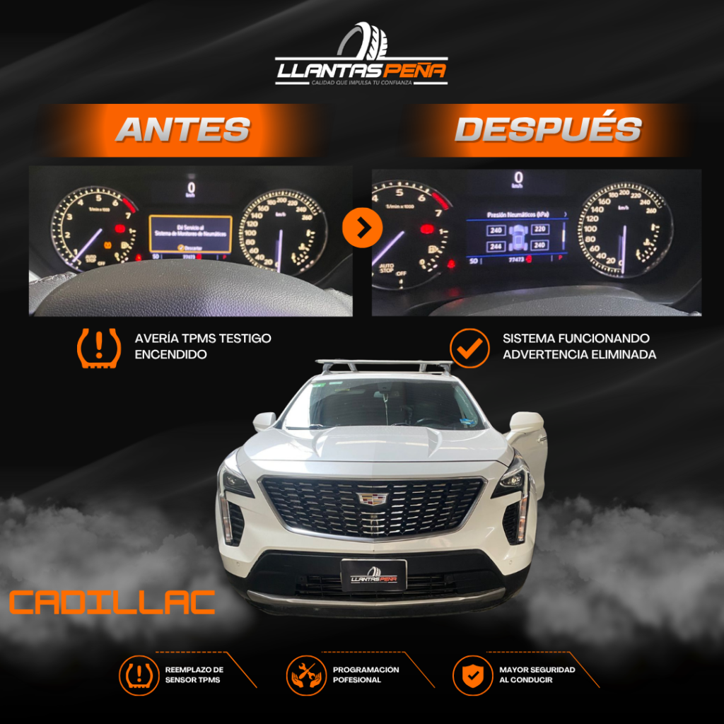 Sensores TPMS para Cadillac en Guadalajara