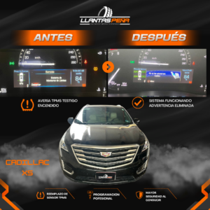 Cadillac XT5 con servicio de diagnóstico y sensores TPMS en Guadalajara