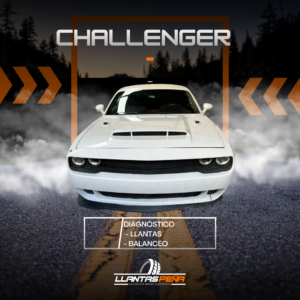 Diagnóstico de llantas y sensores TPMS en Dodge Challenger en Llantas Peña Guadalajara