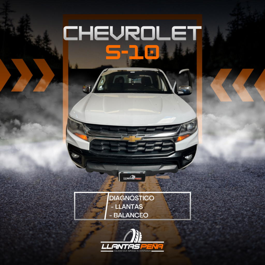 Diagnóstico de llantas y balanceo por computadora en Chevrolet S10 en Guadalajara